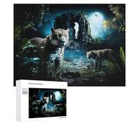 500 PCS Jigsaws for Teenagerss Puzzle Jungle Moonlit Stroll Puzzle for Adults Hands-on Game Difficult Hard Parent-child Interaction 500 PCS