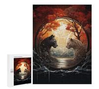 500 PCS Jigsaws for Teenagerss Puzzle Lion And Tiger A Mythical Encounter Jigsaws for Adults Relax Games Improve Memory Unique Gifts for Birthday And Christmas 500 PCS