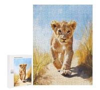 500 PCS Jigsaws for Teenagerss Puzzle Lion Cub Walking Jigsaws for Adults Hands-on Game Pattern Assembly Unique Gifts for Birthday And Christmas 500 PCS