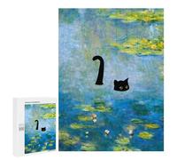 500 PCS Jigsaws for Teenagerss Puzzle Monet Cat Waterlily Jigsaws for Adults Hands-on Game Pattern Assembly Unique Gifts for Birthday And Christmas 500 PCS