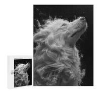 500 PCS Jigsaws for Teenagerss Puzzle Monochrome Wolf Portrait Teenagers Puzzles Toy Wall Decor Perfect Decoration Unique Gifts for Birthday And Christmas 500 PCS