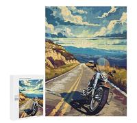 500 PCS Jigsaws for Teenagerss Puzzle Motorcycle Biker Scenery Jigsaws for Adults Hands-on Game Pattern Assembly Unique Gifts for Birthday And Christmas 500 PCS