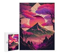 500 PCS Jigsaws for Teenagerss Puzzle Neon Mountain Dreamscape Jigsaws for Adults Relax Games Improve Memory Unique Gifts for Birthday And Christmas 500 PCS