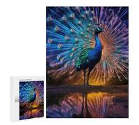 500 PCS Jigsaws for Teenagerss Puzzle Peacock's Majestic Display Puzzle for Adults Hands-on Game Difficult Hard Parent-child Interaction 500 PCS