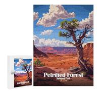 500 PCS Jigsaws for Teenagerss Puzzle Petrified Forest National Park Illustration Puzzle for Adults Family Games A Work of Art Parent-child Interaction 500 PCS