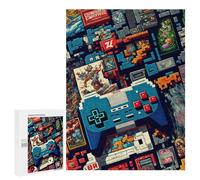 500 PCS Jigsaws for Teenagerss Puzzle Pixelated Retro Gaming Collage Jigsaws for Adults Relax Games Improve Memory Unique Gifts for Birthday And Christmas 500 PCS