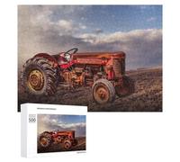 500 PCS Jigsaws for Teenagerss Puzzle Rustic Tractor in Open Field Puzzle for Adults Hands-on Game Difficult Hard Parent-child Interaction 500 PCS