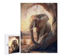 500 PCS Jigsaws for Teenagerss Puzzle Safari Elephant Nature Jigsaws for Adults Relax Games Improve Memory Unique Gifts for Birthday And Christmas 500 PCS