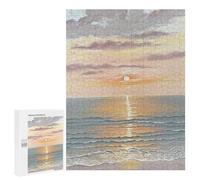500 PCS Jigsaws for Teenagerss Puzzle Sunrise Over The BlueOcean Jigsaws for Adults Hands-on Game Pattern Assembly Unique Gifts for Birthday And Christmas 500 PCS