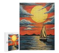 500 PCS Jigsaws for Teenagerss Puzzle Sunset Sail Serenity Jigsaws for Adults Relax Games Improve Memory Unique Gifts for Birthday And Christmas 500 PCS