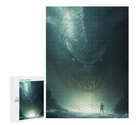 500 PCS Jigsaws for Teenagerss Puzzle Thalassophobia Underwater Monster Encounter Puzzle for Adults Family Games A Work of Art Parent-child Interaction 500 PCS
