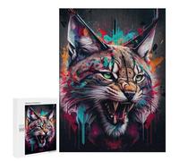 500 PCS Jigsaws for Teenagerss Puzzle The Honesty Lynx Adult Jigsaw Puzzle Relaxing Games Pattern Assembly Parent-child Interaction 500 PCS