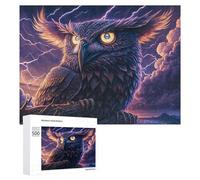 500 PCS Jigsaws for Teenagerss Puzzle Thunderstorm Owl Artwork -1 Puzzle for Adults Hands-on Game Difficult Hard Parent-child Interaction 500 PCS
