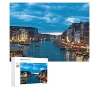 500 PCS Jigsaws for Teenagerss Puzzle Venice Canal Twilight Scene Puzzle for Adults Hands-on Game Difficult Hard Parent-child Interaction 500 PCS