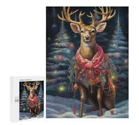 500 PCS Jigsaws for Teenagerss Puzzle Xmas Deer Jigsaws for Adults Hands-on Game Pattern Assembly Unique Gifts for Birthday And Christmas 500 PCS