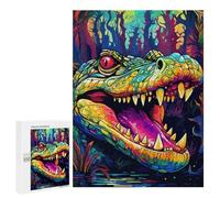 500 PCS Jigsaws for Teenagerss Rainbow Crocodile in The Jungle Adult Jigsaw Puzzle Toy Wall Decor Precision Cutting Great Gift for Gaming 500 PCS