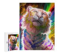 500 PCS Jigsaws for Teenagerss Rainbow Tiger Portrait -1 Puzzle for Adults Anti-Stress Toys Difficult Hard Birthday Present, Gifts, 500 PCS