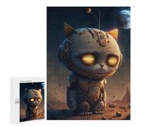 500 PCS Jigsaws for Teenagerss Robotic Cat in Space Suit Puzzle for Adults Toy Wall Decor A Work of Art Birthday Present, Gifts, 500 PCS