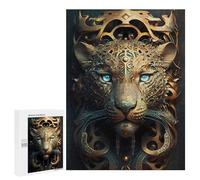 500 PCS Jigsaws for Teenagerss Steampunk Leopard Portrait-5 Puzzle for Adults Anti-Stress Toys Difficult Hard Birthday Present, Gifts, 500 PCS