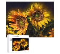 500 PCS Jigsaws for Teenagerss Sunflower Garden Bloom Jigsaw Puzzle Relaxing Games Difficult Challenge Challenging To Complete 500 PCS