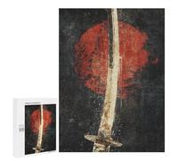 500 PCS Jigsaws Japanese Sword Art Print -1 Jigsaws for Adults Puzzle Hand Speed Race Help The Brain Exercise Beautiful Design Game 500 PCS