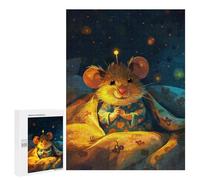 500 PCS Jigsaws Magical Mouse in Bed Jigsaws for Adults Puzzle Hand Speed Race Help The Brain Exercise Beautiful Design Game 500 PCS