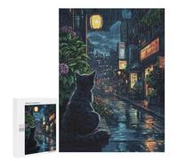 500 PCS Jigsaws Rainy Night in Tokyo Jigsaws for Adults Puzzle Hand Speed Race Help The Brain Exercise Beautiful Design Game 500 PCS
