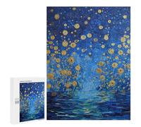 500 PCS Jigsaws Starry Night Reflections Canvas Art Jigsaws for Adults Puzzle Hand Speed Race Help The Brain Exercise Beautiful Design Game 500 PCS