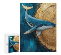 500 PCS Jigsaws Whale Art Ocean Decor Jigsaws for Adults Puzzle Hand Speed Race Help The Brain Exercise Beautiful Design Game 500 PCS
