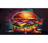 500 pcs Juicy Cheeseburger with Crispy Bacon Fresh Vegetables and Sesame Bun Creative Fun Jigsaw Puzzle for Adults Challenging Traditional Puzzle Perfect for Family Nights Game