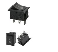 500 PCS KCD1 Snap On Rocker Switch 6A/250V AC&10A/125V AC 21 * 15mm Snap-In ON-OFF/ON-OFF-ON Marine Rocker Power Switch IDGTTLDF(Black-3P,500 PCS)