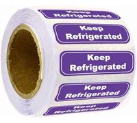 500 Pcs Keep Refrigerated Stickers Waterproof Shipping Labels 0.5 X 1.5 Inch Pharmacy Sticker Medical Label Veterinary Auxiliary Sign Cold Food Packaging Warning Labels(Purple)