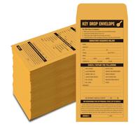 500 Pcs Key Drop Envelopes for Overnight or Early Birds, 4-1/8x9-1/2 Inch Key Envelopes for Auto Shop Supplies or Automotive Supplies(Classic)
