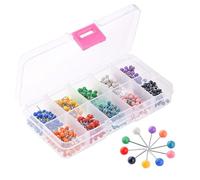 500 Pcs Map Push Pins, 1/8 Inch Colors Plasticn, Round Head Push Pin Board Pins, Steel Points for World Map, Cork Board, Fabric Marking, Decorative, Fabric Marking