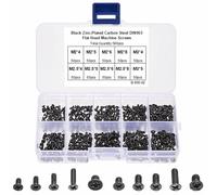 500 Pcs Micro M2 M2.5 M3 Black Laptop Screws - Self-Tapping Electronic Fasteners for Spectacles, Watches, Clocks, Mobile Phone