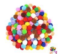 500 Pcs Mother's Day Decorations, 1cm Assorted Pom Poms, Craft Supplies Coloured Pom Poms, Mini Pompoms, Small Pompoms, for Kids DIY, Art Creative Crafts Projects and Decoration