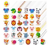 500 Pcs Motivational Stickers for Kids, 25 Animals Cartoon Designs Teachers Stickers, Potty Trainning Stickers, Encouraging Stickers, Incentive Stickers, Round Animal Stickers
