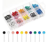 500 PCS Multicolor Push Pins, Small Round Head Map Push Pins for Cork Board, 1/8 Inch Colorful Thumb Tacks for Home Office Map, Cork Board, Bulletin Board, Wall(Ten Colors)