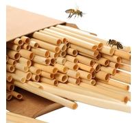 500 Pcs Nesting Tubes for Wild Bees 20 cm Length Nesting Sleeves Insect Hotel Filling Material Wheat Stalks Nesting Aids Bee Hotel Tubes DIY Bee Hotel Construction Kit, for Bees and Insects