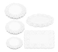500 PCS Paper Doilies White for Cake Plates Party Wedding Fried Food Baked Goods Doyleys The Placemats Lace Cotton Is Made of Double-Sided Silicone Paper and Wood Pulp