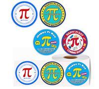 500 PCS Pi Day Stickers 2 Inch Math Theme π Labels Happy Pi Math Day Stickers Pi Symbol Stickers for Pi Day Celebration Party Classroom