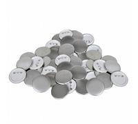 vidaXL 500 pcs DIY Pinback Button Parts 58 mm- Customizable badge components for Promotional Campaigns - Includes Metal Shell, Mylar Film, Plastic Back