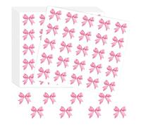 500 Pcs Pink Bow Stickers - 3.5cm Aesthetic Cute Pink Bows Decals for Girls - 1.4 Inch Waterproof Bow Vinyl Stickers for Water Bottles, Room Decor, DIY Crafts, Journals & Gifts
