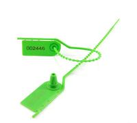 500 pcs Plastic Security Seals Numbered Zip Ties Tamper Proof Breakaway Tags Disposable Self-Locking Tie Wrap Security Tab(Green)