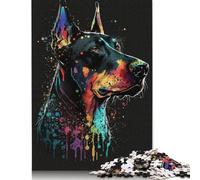 500 Pcs Puzzle Adult Jigsaw Colourful German Shepherd Jigsaw Puzzle Challenge Family Game Puzzles High Difficulty Game 500pcs (52x38cm)