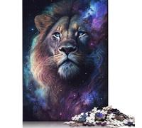 500 Pcs Puzzle Adult Jigsaw Cosmic Galaxy Lion Jigsaw Puzzle Challenge Family Game Puzzles High Difficulty Game 500pcs (52x38cm)