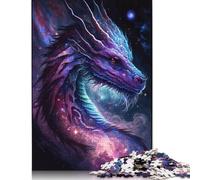 500 Pcs Puzzle Adult Jigsaw Galaxy Art Chinese Dragon Jigsaw Puzzle Challenge Family Game Puzzles High Difficulty Game 500pcs (52x38cm)