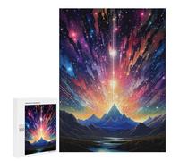 500 PCS Puzzle Cosmic Mountain Aurora Puzzles Für Erwachsene: Knobelspaß, Humorvoll Und Herausfordernd - Einzigartige Geburtstags- Und Weihnachtsgeschenke 500 PCS