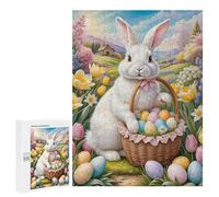 500 PCS Puzzle for Adults A Vibrant Easter Card in Soft Pastel Tones with Accents of Gold And Pastel Pink. In The Ce Puzzle For Teenagers Improve Memory Every Piece Is Unique - Learning Educational To