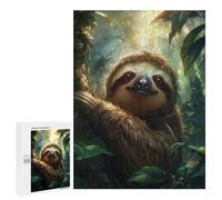 500 PCS Puzzle For Adults Adorable Sloth in Jungle Jigsaws for Adults Relax Games Pattern Assembly Deal As Gifts for The Whole Family 500 PCS